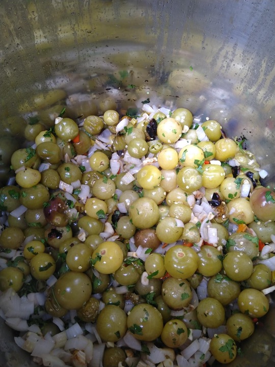 Yearly salsa verde harvest + transform. Everything but the limes and onions are from the garden.