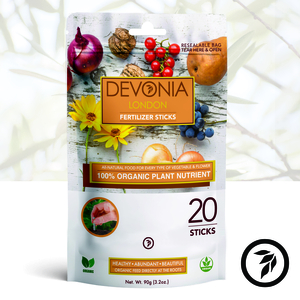 NEW product launched: 100% Organic plant food for all types of flowering and fruiting plants and vegetables. Amazingly easy to use, slow releases over 12 weeks, just water and thats all, highly effective for an organic product, and great results. www.devonialondon.co.uk