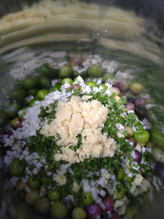 Harvested and preppared tomatillo salsa using a bunch of ingredientes from the garden: 

- tomatillos
- jalapeno
- garlic

Had to buy onions, cilantro, lime juice, and vinegar.