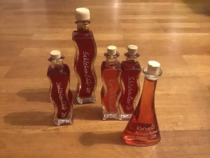 Blackthorn liqueur and Cornel cherry liqueur